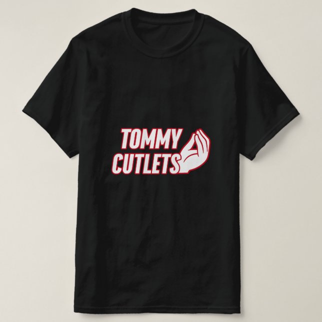 NY Italy Hand Gesture Tommy Cutlets Football Qua T Shirt (Design framsida)