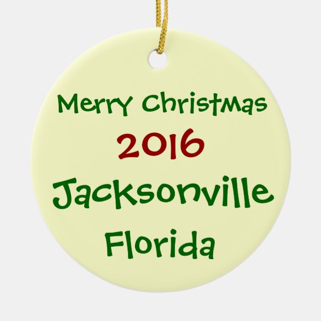 NY JACKSONVILLE FLORIDA JULPRYDNAD 2016 JULGRANSPRYDNAD KERAMIK (Framsidan)