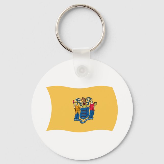 Ny Jersey Flagg Nyckelring (Framsida)