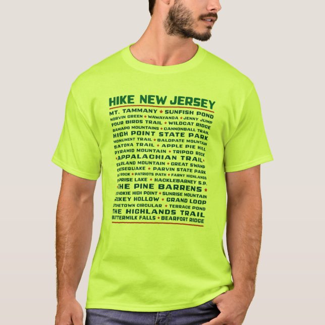 Ny - jerseyen (slingor) - säkerhetsgrönt för t-shirt (Framsida)