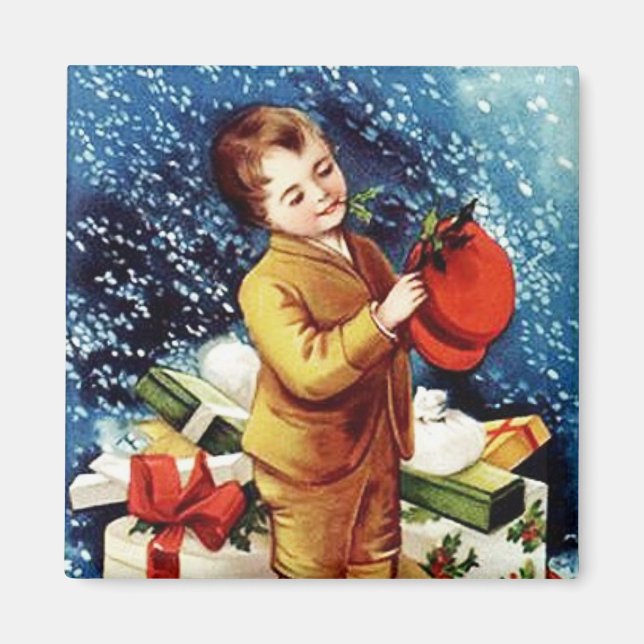 Ny julklapp - Vintage Magnet (Framsidan)