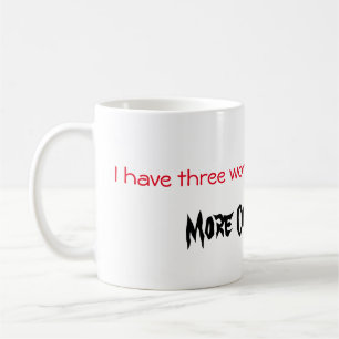 Ny kaffe nu i röd och svart text kaffemugg