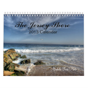 Ny kalender - fotografi för jerseykuststrand
