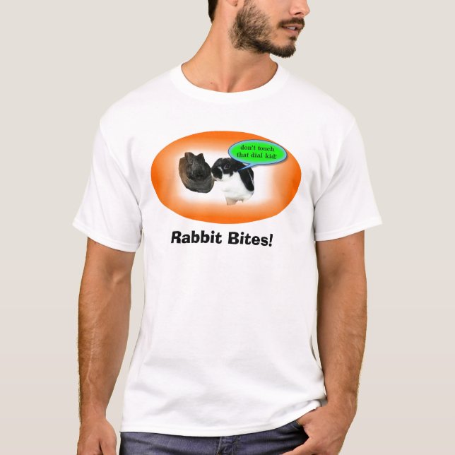 Ny kanin biter T-skjortan Tee Shirt (Framsida)