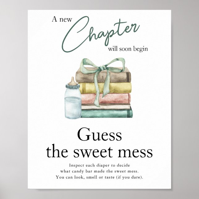 Ny kapitel Baby shower - Gissa den söta röjan Poster (Framsidan)