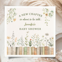 Ny kapitel baby shower Könsneutral vildblomma