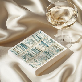 Ny kapitel Blå pojkbiblioteksbok Baby Shower Pappersservett