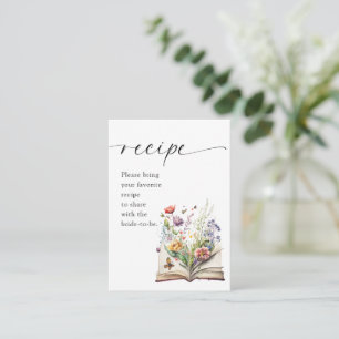 Ny kapitel Blombok Bröllopsdusch Recept Tilläggskort