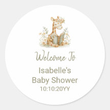 Ny Kapitel Börjar Giraff Sagobok Baby Shower
