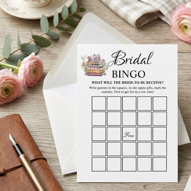 Ny kapitel bröllopsdusch bingo Spelkort Inbjudningar (Skapare uppladdad)