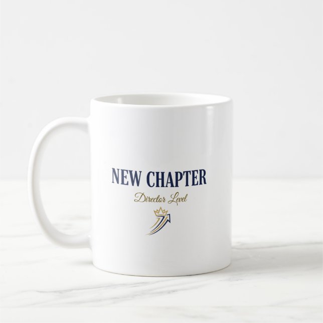 Ny Kapitel Director Nivå Executive Befordran Kaffemugg (Vänster)