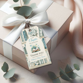 Ny Kapitel Pojkbibliotek Bok Baby Shower Dekoratio Presentetikett