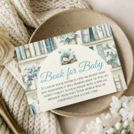 Ny Kapitel Pojkbibliotekbok Baby Shower-spel Tilläggskort