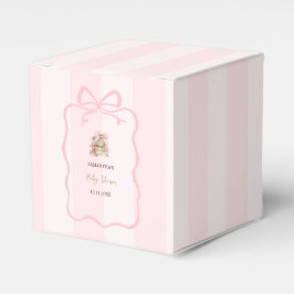 Ny kapitel Rosa slinga-ränder Babyfirande Presentaskar