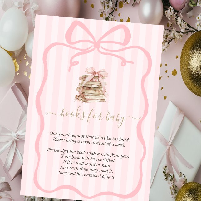 Ny kapitel Rosa slinga-ränder Babyfirande Tilläggskort (Skapare uppladdad)