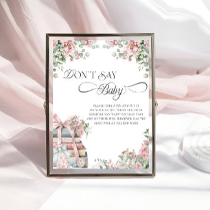 Ny kapitel Storybook-Blommigt Säg inte Baby-spel Poster
