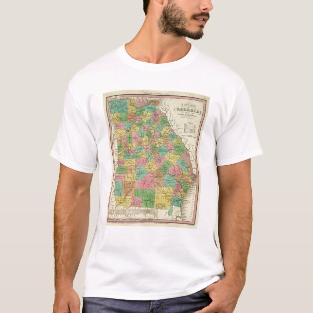 Ny karta av Georgia 2 T-shirt (Framsida)