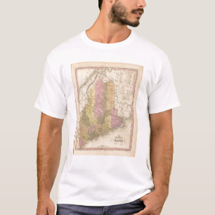 Ny karta av Maine Tee Shirt