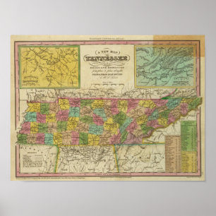 Ny karta av Tennessee 2 Poster