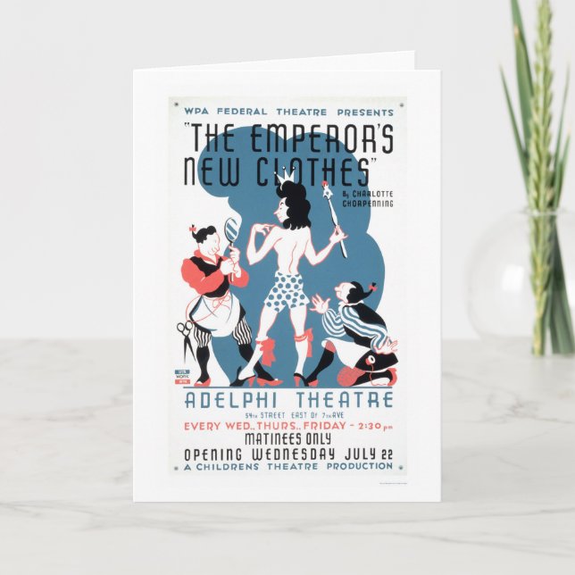 Ny kläder för kejsare 1936 WPA Kort (Framsida)