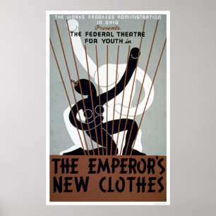 Ny kläder för kejsare 1937 WPA Poster