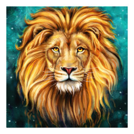 Ny KRAFTFULLT LEJON Fototryck