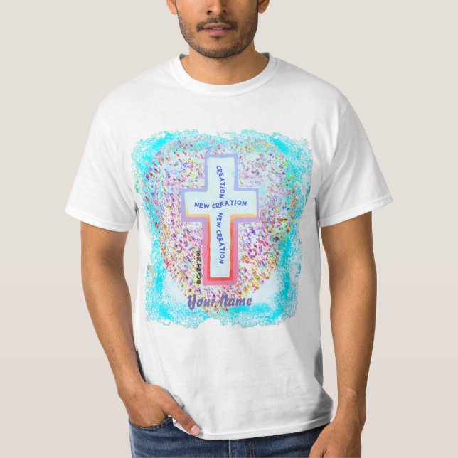 Ny kristen kors T-shirt (Framsida)