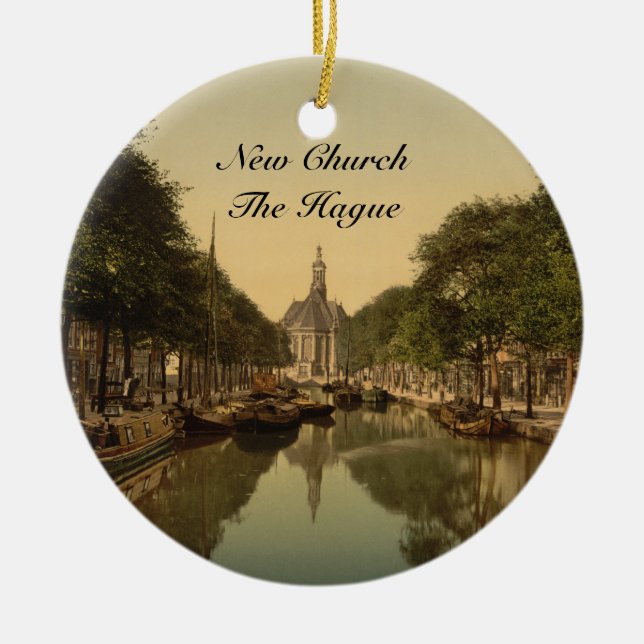 Ny kyrka, The Hague, Nederländerna Julgransprydnad Keramik (Framsidan)