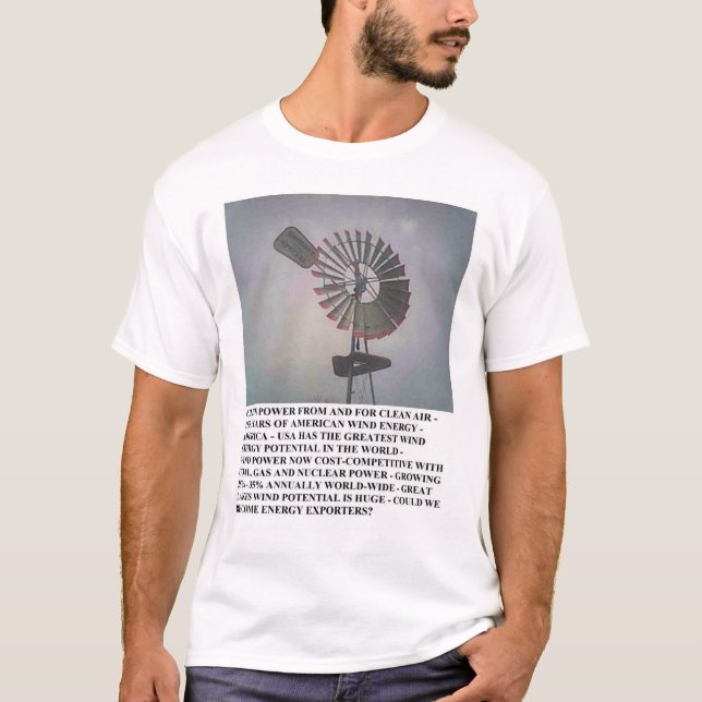 Ny landluft - vindenergiT-tröja 1 Tee (Framsida)