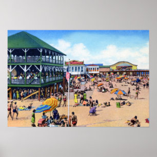 Ny lång gren - jerseybadningstrand poster