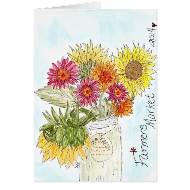 Ny lantgård hälsningskort (Framsidan)