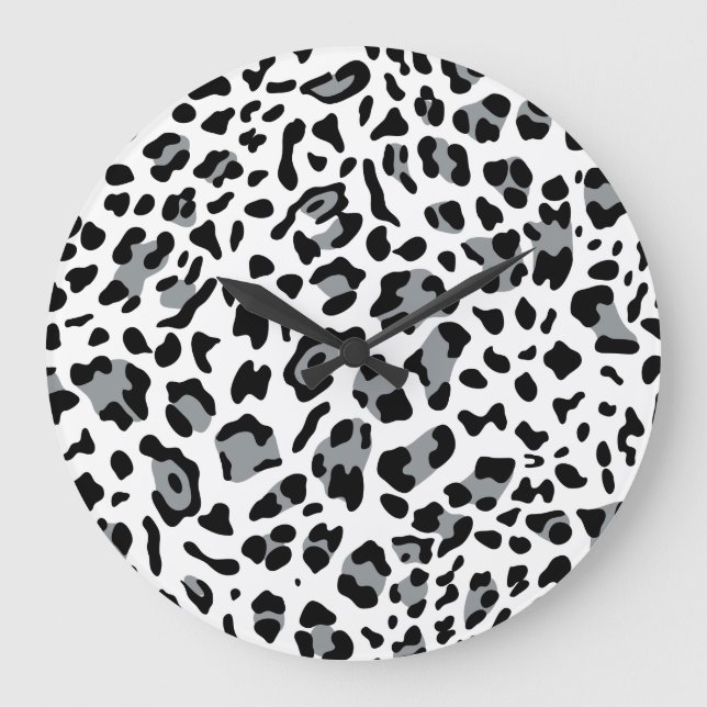 Ny Leopardsstruktur 4 Stor Klocka (Framsida)