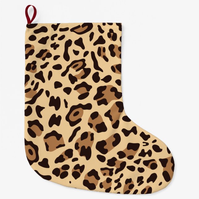 Ny Leopardsstruktur 6 Stor Julstrumpa (Framsidan)