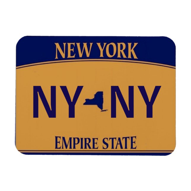 NY License Plate Magnet (Horisontell)