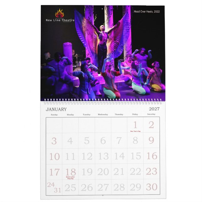 Ny linjeteater 2025-kalender kalender (Jan 2027)