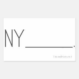 NY____ logotyper. Rektangulärt Klistermärke