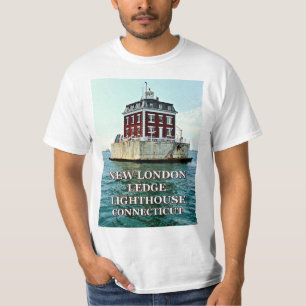 Ny London avsatsfyr, Connecticut T-tröja Tee