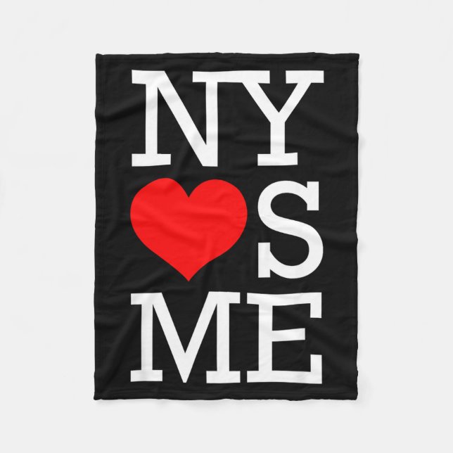 Ny Loves Me Funny I Heart New York  Fleecefilt (Framsidan)