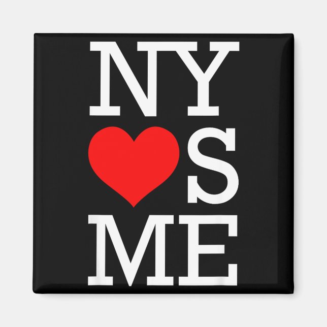 Ny Loves Me Funny I Heart New York  Magnet (Framsidan)