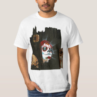 NY MÅLNING DIAMETER DE LOS MUERTOS MED SKALLE FÖR TEE