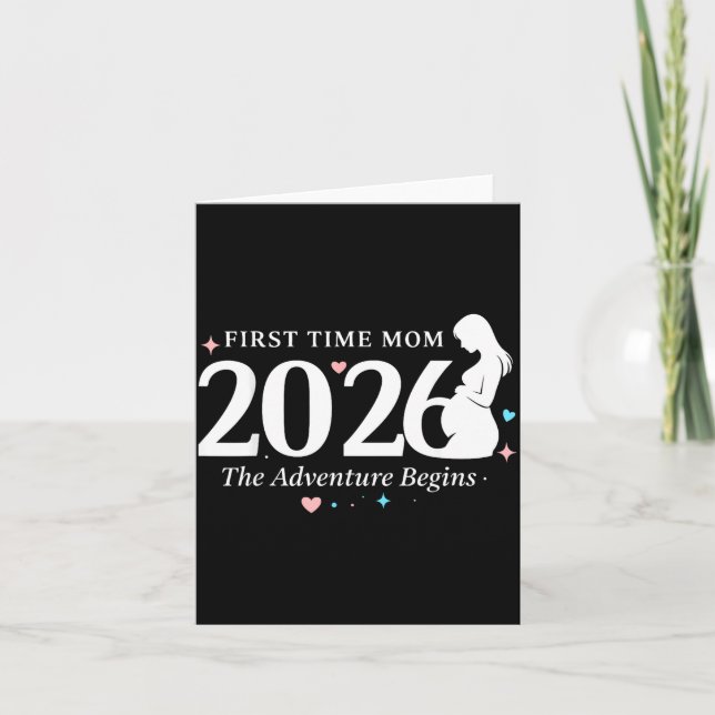 Ny mamma 2026 skjorta – första  kort (Framsida)