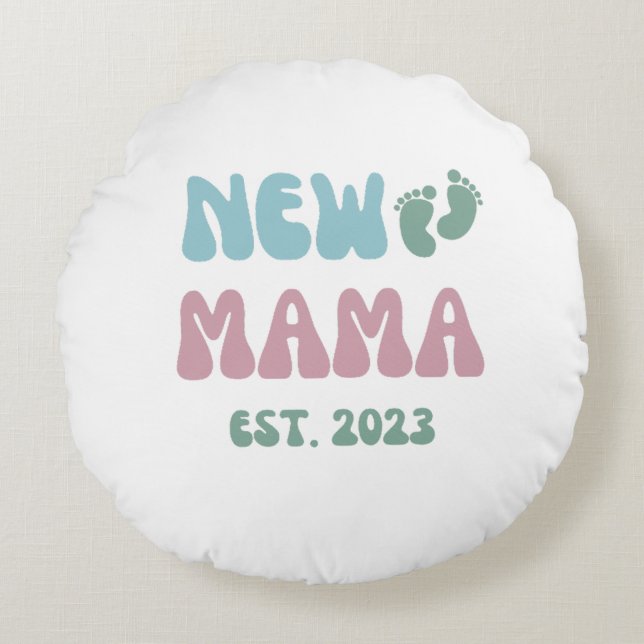 Ny Mamma Est 2023 - Pillow 16 x 16 Rund Kudde (Framsidan)