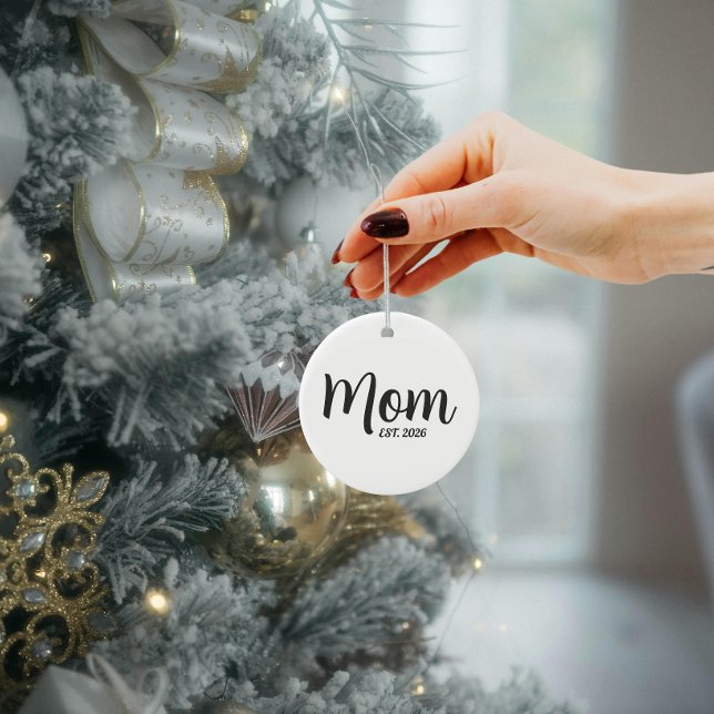 Ny Mamma Etablerad Gåva Mors Dag Julgransprydnad Keramik (new mom ornaments christmas mother for herew parent first time mom)