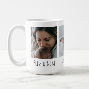 Ny mamma Första Mamman Tre foton Kaffemugg