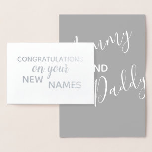 Ny Mamma & Grattisar Elegant-pensel Folierat Kort