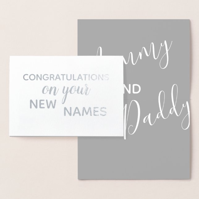 Ny Mamma & Grattisar Elegant-pensel Folierat Kort (Display)