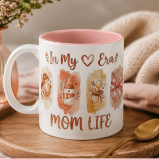 Ny Mamma Kaffemugge I Min Mamma Epok Vattenfärg Pr Två-Tonad Mugg
