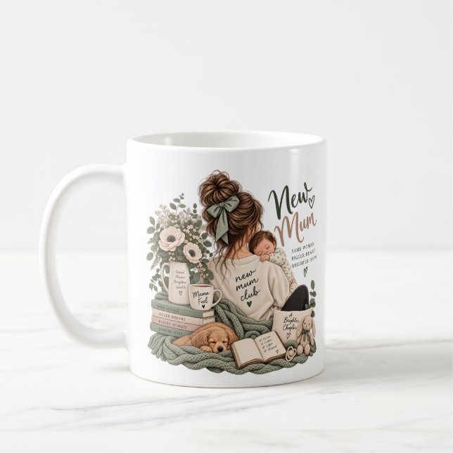 Ny Mamma Klubb Mysig Modern Kaffemugge för Mammor Kaffemugg (Vänster)