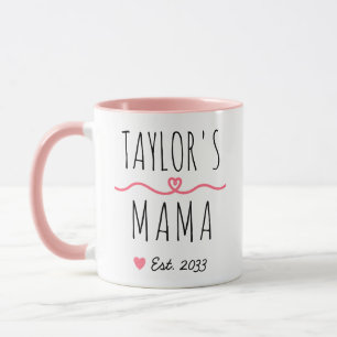 Ny Mamma med anpassat namn, titel & grundande år Mugg