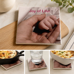 Ny mamma och bebis Livets glädje Kakelplatta